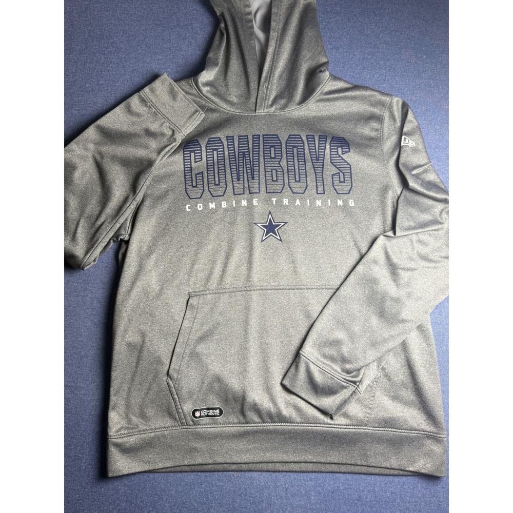 New Era NFL Combine Authentic Dallas Cowboys Training Hoodie Gray Mens XL